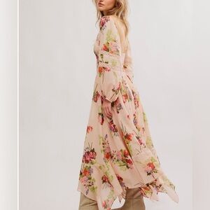 Free People Floral Maxi Dress - Cream and Multicolor
